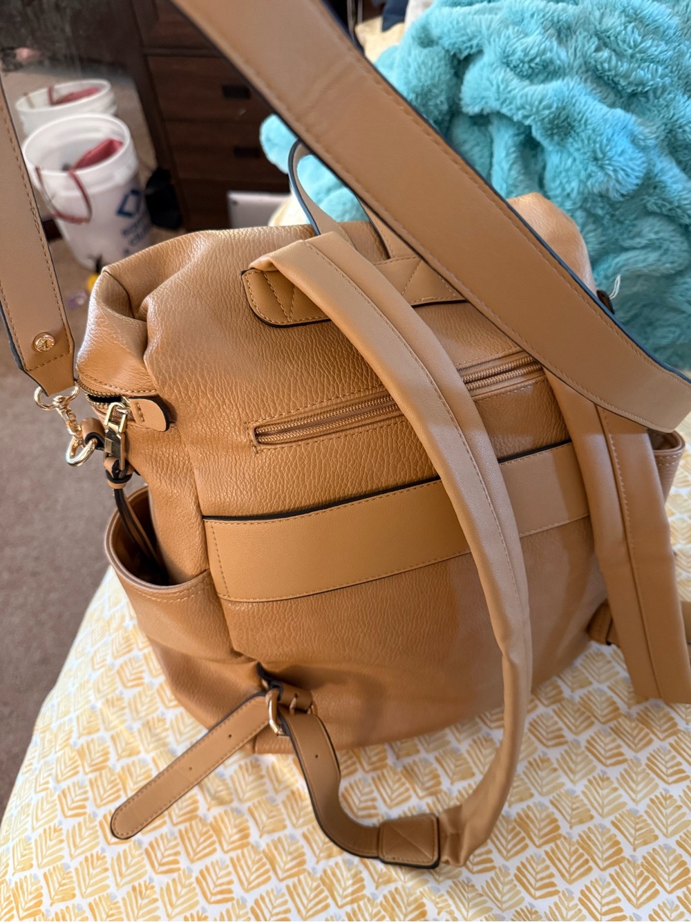 Poppy and Peonies Commuter Backpack - Picture 4 of 4